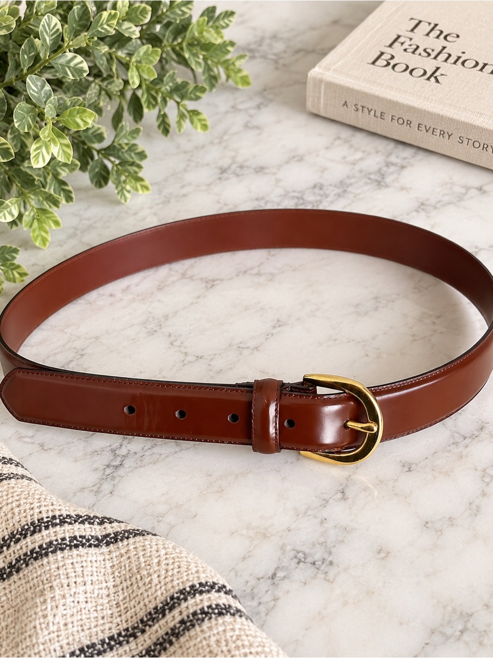 Vintage Coach 1268 Brown Leather Belt Solid Brass 40” Costa Rica Men